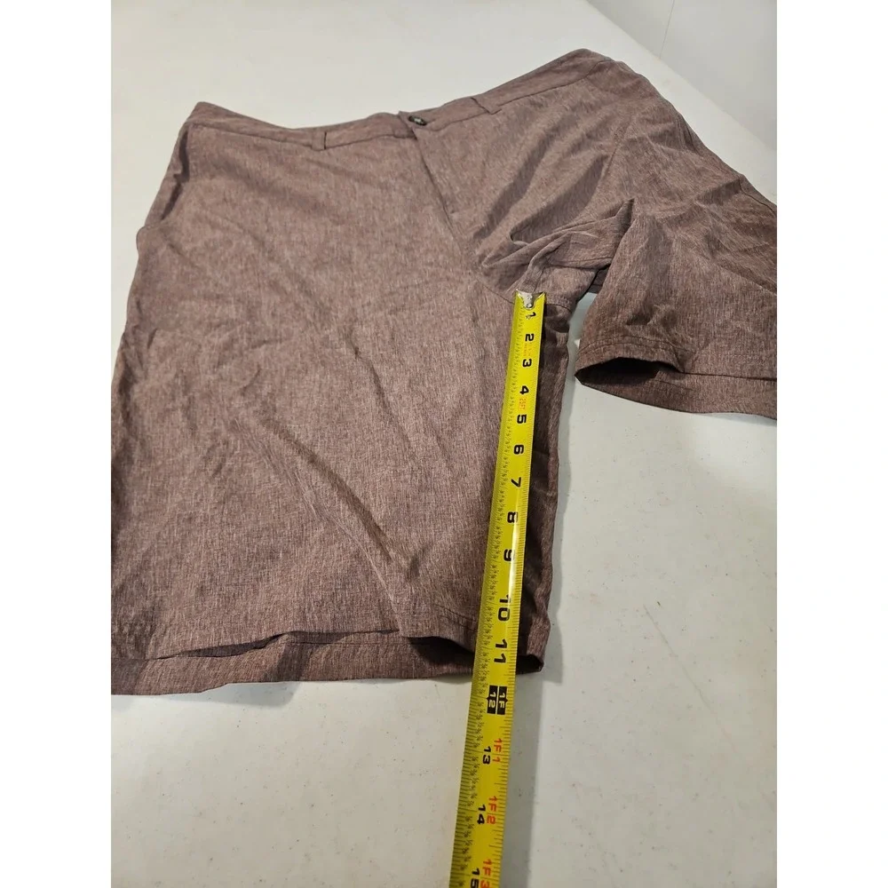 BKE Hybrid shorts mens size 36x23 athletic fit Maroon travel casual shorts(1093